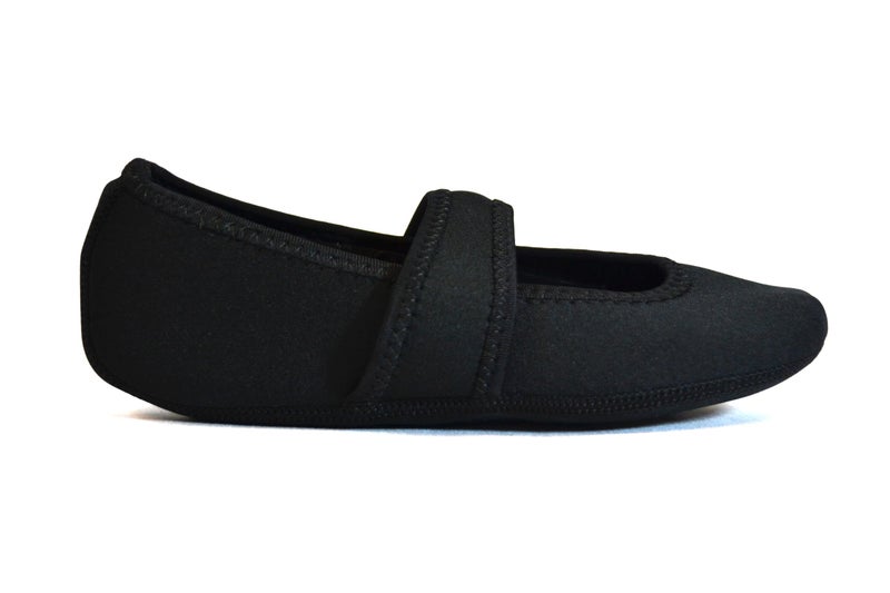 Nufoot Betsy Lou Fuzzies Women's Slippers, Foldable, Flexible Flats, Slipper Socks, Travel Slipper, Yoga Socks, House Shoes, Indoor Shoes, Black, X-Large - Image 3